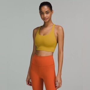 Lululemon Longline Energy Bra Auric Gold, size 2, like new!